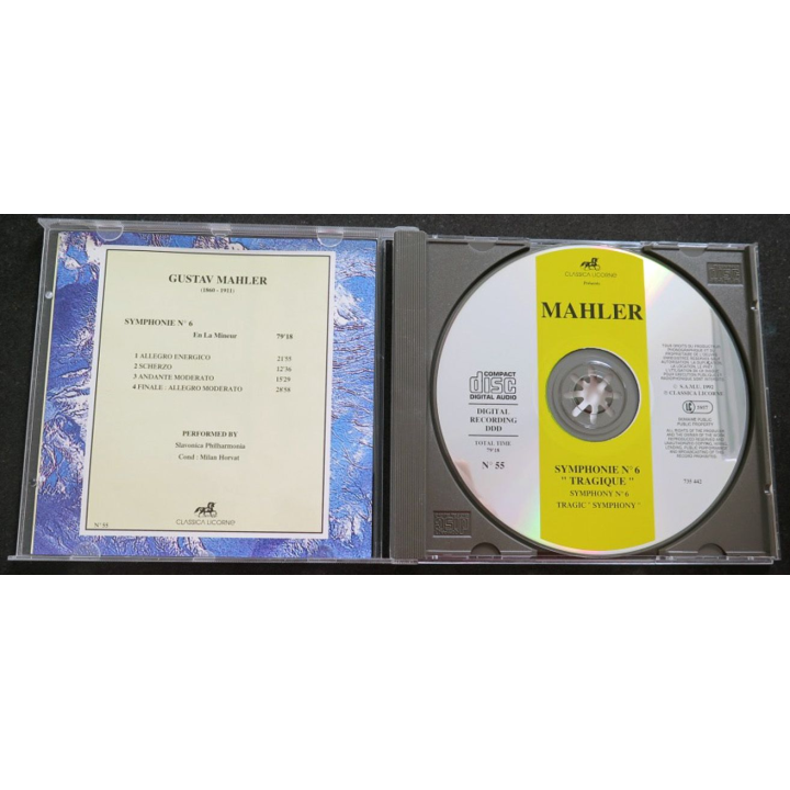 DISQUE CD MAHLER symphonie n° 6 "Tragique"