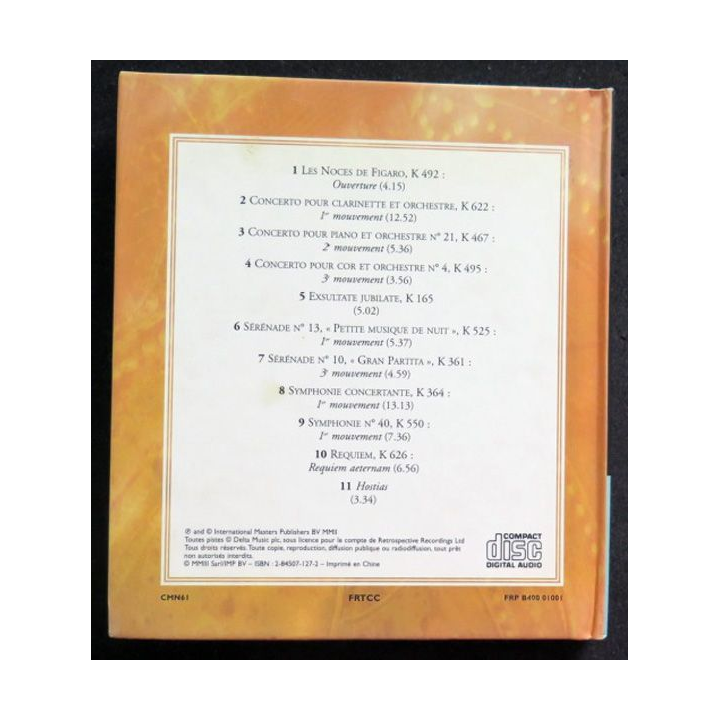 DISQUE CD Les Grands Compositeurs MOZART Prodige musical avec livret