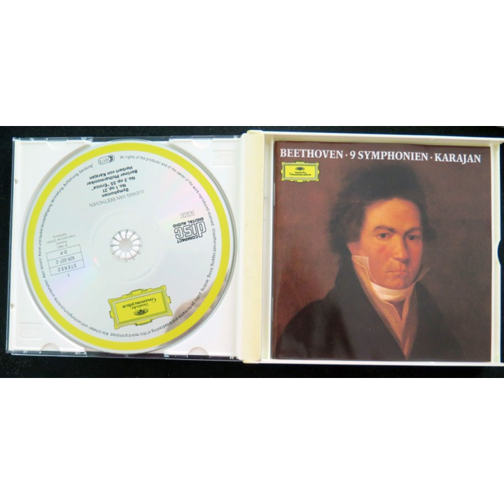 5 DISQUES CD BEETHOVEN 9 symphonies KARAJAN Orchestre Berlin