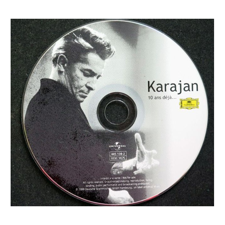 DISQUE CD KARAJAN 10 ans déjà Strauss, Mozart, Mozart, Bach