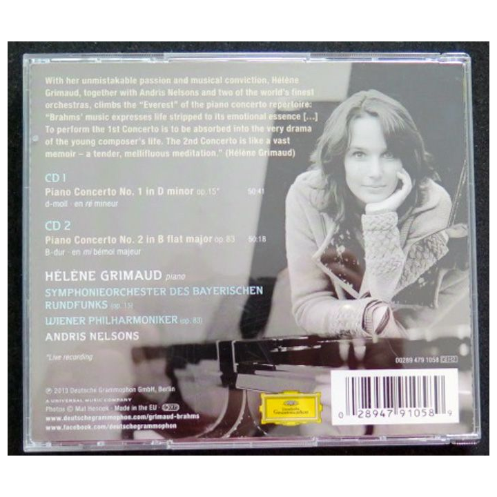 DISQUE CD Duo Hélène Grimaud Brahms concertos