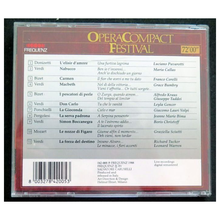DISQUE CD OPERA COMPACT FESTIVAL n° 5