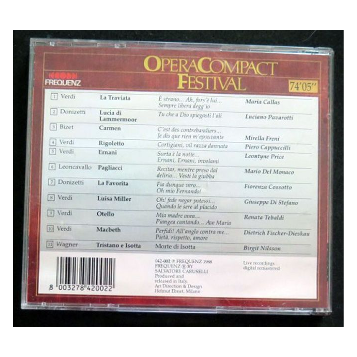 DISQUE CD OPERA COMPACT FESTIVAL n° 2