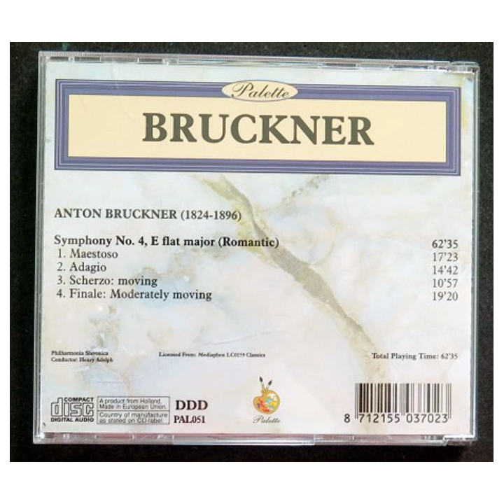 DISQUE CD BRUCKNER symphonie n° 4 "Romantic"