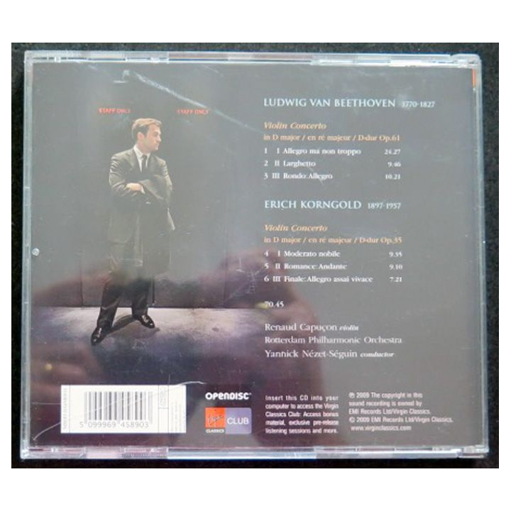 DISQUE CD BEETHOVEN Renaud Capuçon Concertos pour violons