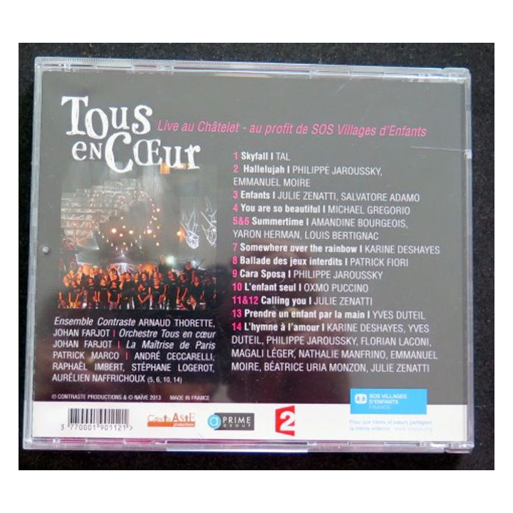DISQUE CD TOUS EN COEUR au profit de SOS Villages d'Enfants  
