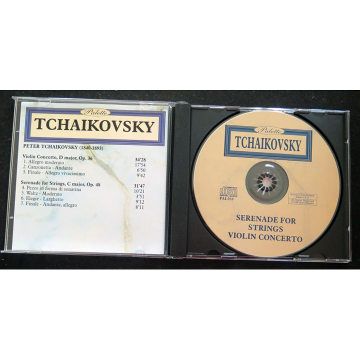 DISQUE CD TCHAIKOVSKY Serenade for strings & concerto pour violon