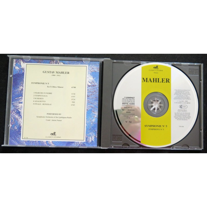 DISQUE CD MAHLER symphonie n° 5