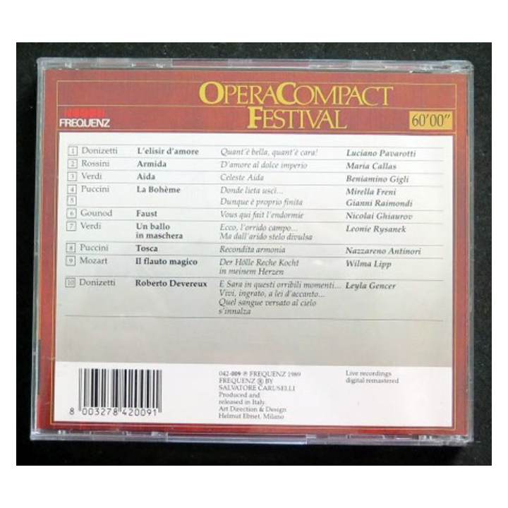 DISQUE CD OPERA COMPACT FESTIVAL n° 9
