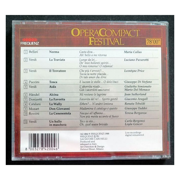 DISQUE CD OPERA COMPACT FESTIVAL n° 4