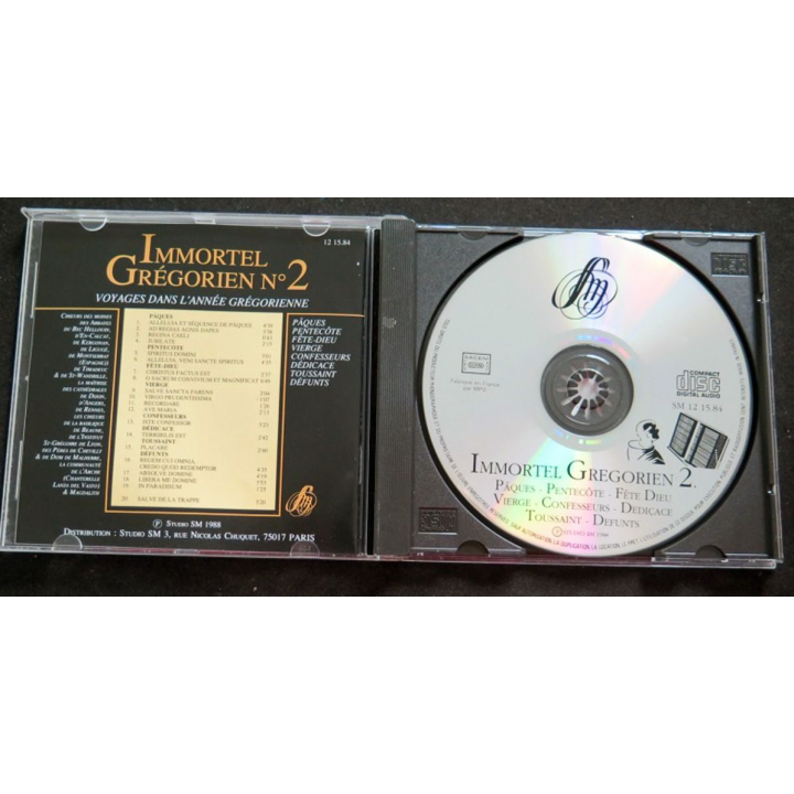 DISQUE CD Immortel Grégorien n° 2 Voyage dans l'année grégorienne