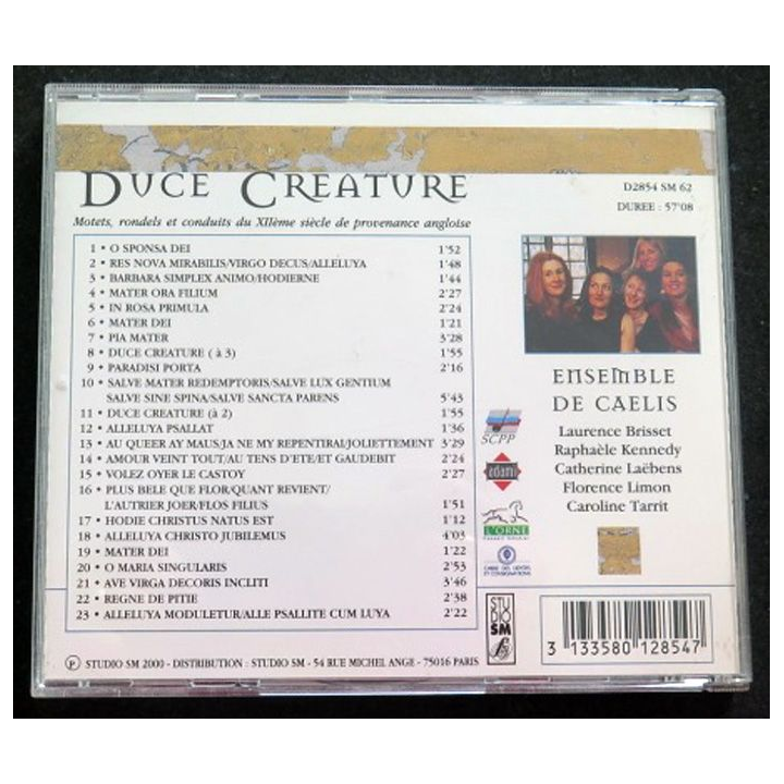 DISQUE CD Duce Creature Ensemble de Caelis
