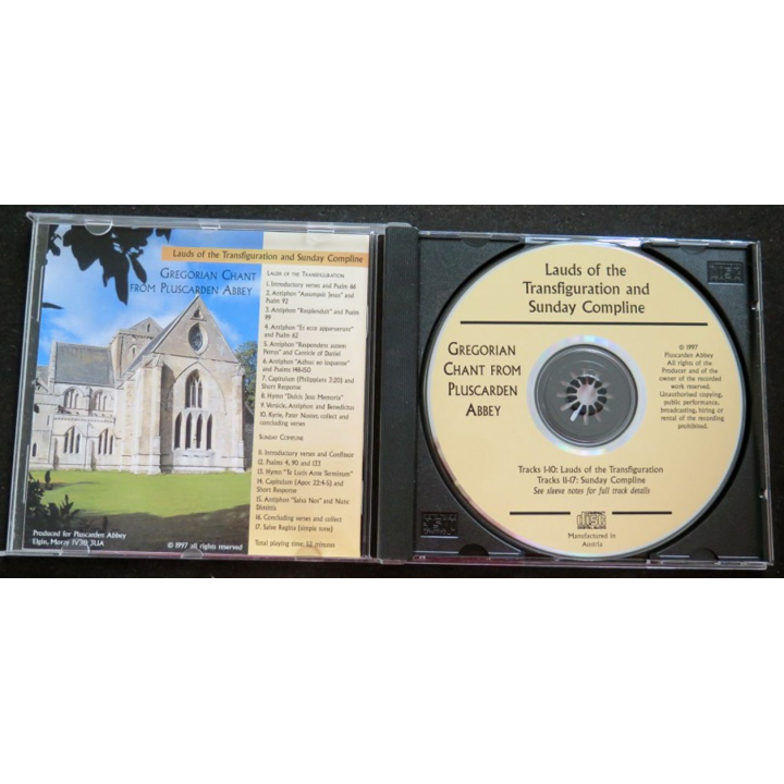 DISQUE CD Chants Grégoriens de Pluscarden Abbey