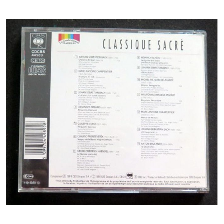 DISQUE CD Classique sacré