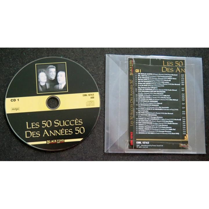 DISQUE CD 50 SUCCES DES ANNEES 50 CD 2 25 titres sous pochette plastique