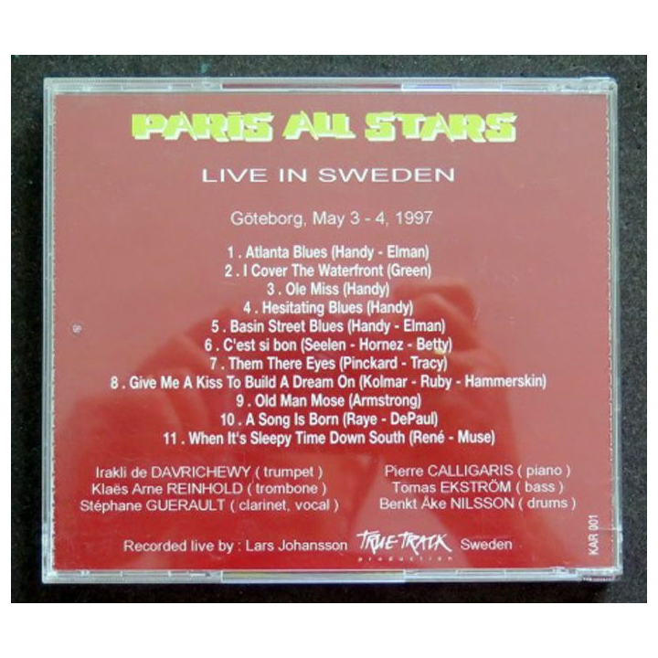 DISQUE CD PARIS ALL STARS Live in Sweden