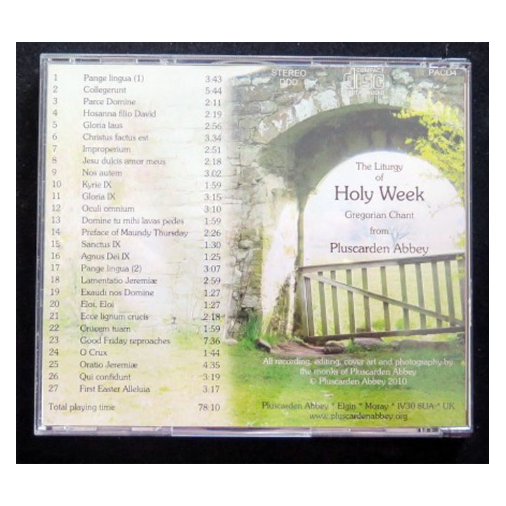 DISQUE CD Chants Grégoriens de Pluscarden Abbey