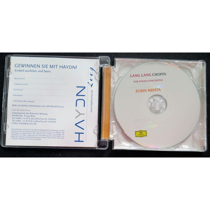 DISQUE CD Lang Lang Chopin piano concerto 