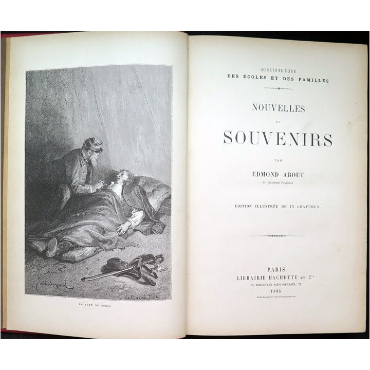 Prix municipal de la Ville de Paris Nouvelles et Souvenirs par Edmond About 1885