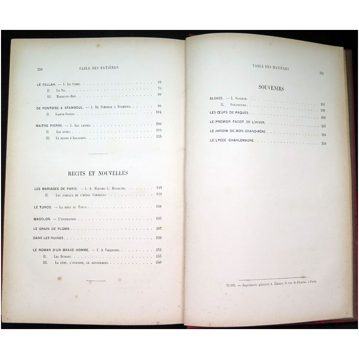 Prix municipal de la Ville de Paris Nouvelles et Souvenirs par Edmond About 1885
