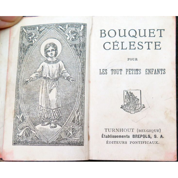 Petit livre de prière Bouquet céleste pour les tous petits enfants n° 61 1905 en cuir