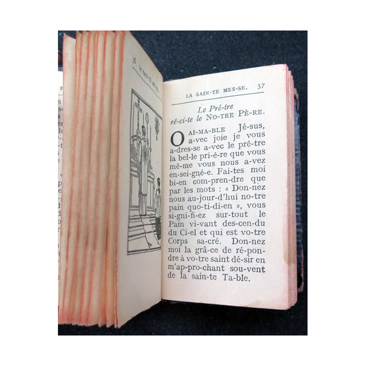 Petit livre de prière Bouquet céleste pour les tous petits enfants n° 61 1905 en cuir