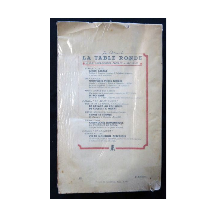 Stendhal romancier de Maurice Bardèche aux éditions  de la table Ronde 1947