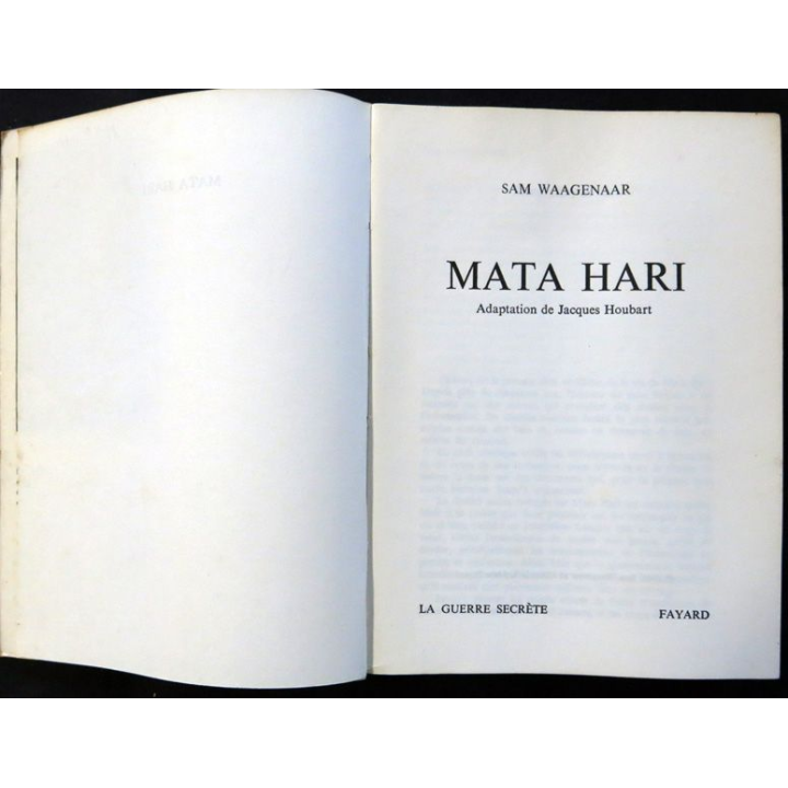 Mata Hari de Sam Waagenaar aux éditions Fayard