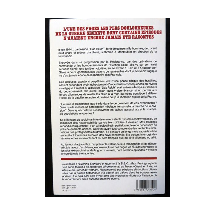La division Das Reich et la Résistance de Max Hasting aux éditions Pygmalion