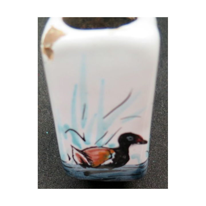 Pipe en céramique thème canard avec éclat de céramique