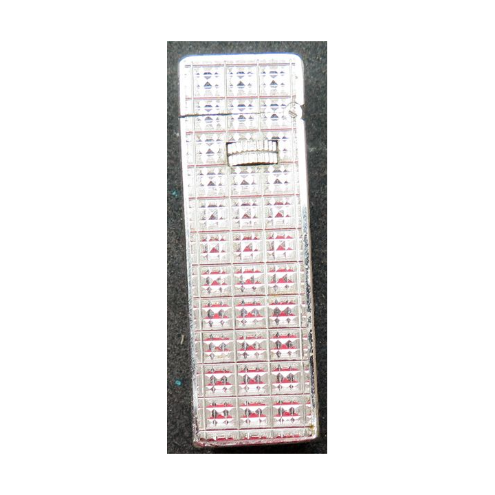 BRIQUET : briquet argenté Zaima Garina Japan 