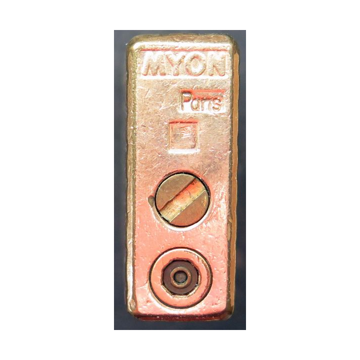 BRIQUET : briquet doré Myon Paris 6 x 1,2 x 3,2 cm