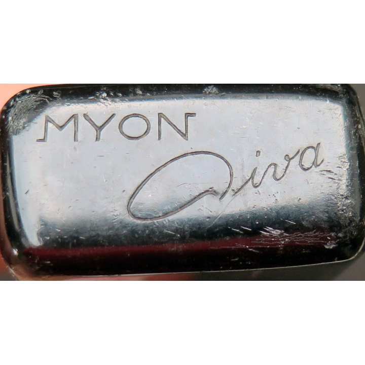 BRIQUET : briquet en acier noir et doré Myon Diva 6 x 3 x 1,5 cm 