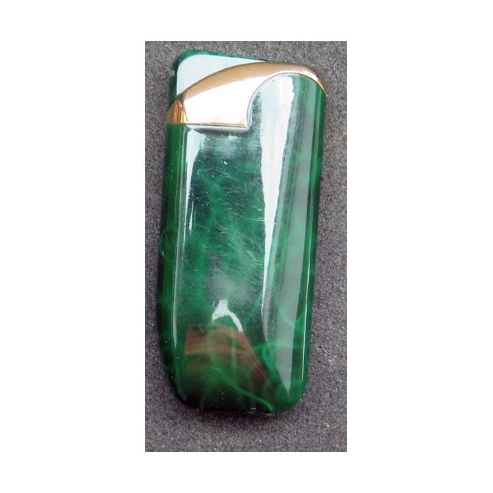 BRIQUET : briquet vert et doré 6,8 x 3 x 1,2 cm