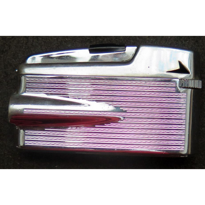 BRIQUET : briquet en acier argenté Ronson Varaflame breveté S.G.D.G 6,5 x 3,5 x 1,2 cm