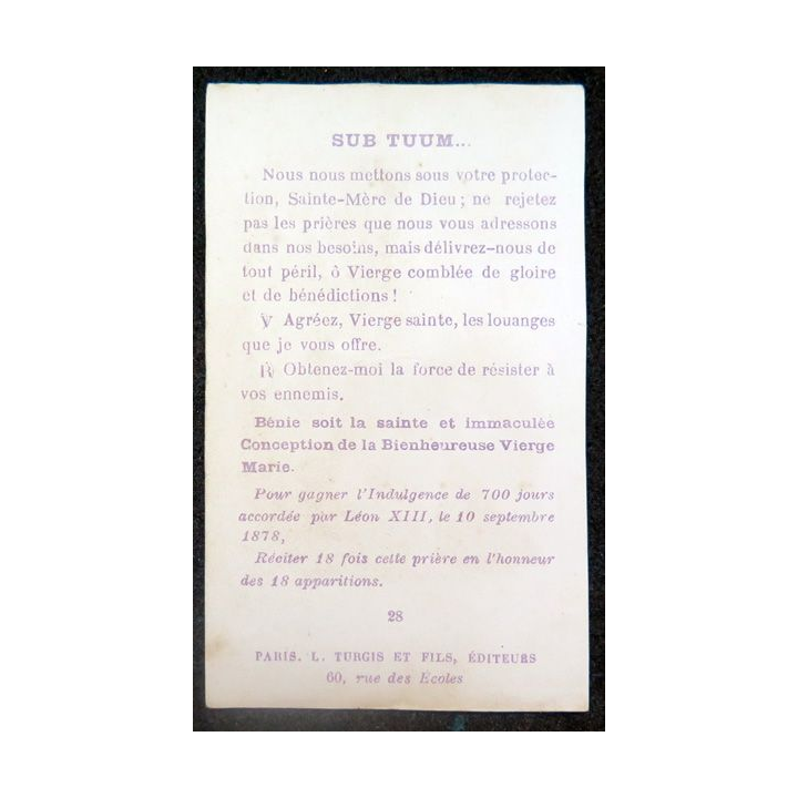 IMAGE PIEUSE : Je suis l'Immaculée Conception de lourdes