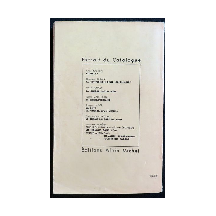 Souvenirs du Colonel Maire de la Lé&gion étrangère par J-P Dorian Albin Michel