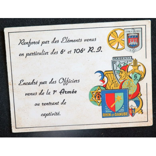 Carte des éléments des 6° et 106° RD
