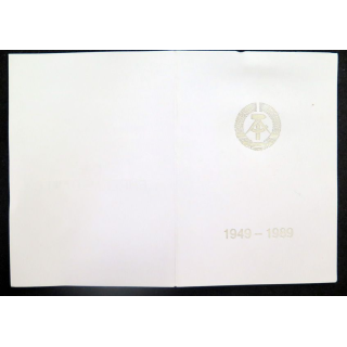 RDA : diplôme attribué de la médaille du 40° anniversaire de la Fondation de la RDA