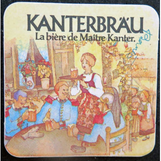 DESSOUS DE VERRE A BIÈRE Kanterbräu bière de Maître Kanter 9,3 x 9,3 cm