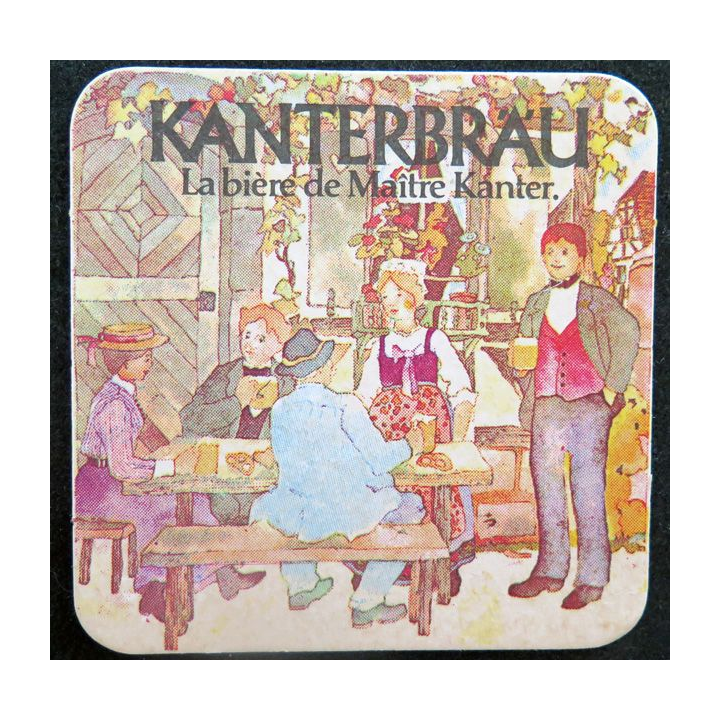 DESSOUS DE VERRE A BIÈRE Kanterbräu bière de Maître Kanter 9,3 x 9,3 cm