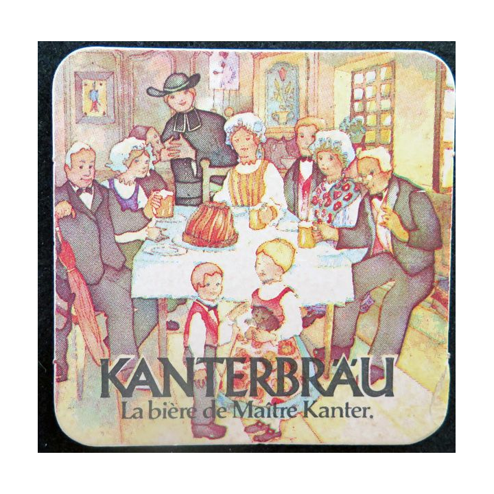 DESSOUS DE VERRE A BIÈRE Kanterbräu bière de Maître Kanter 9,3 x 9,3 cm