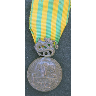 France : médaille commémorative d'Indochine en bronze mat