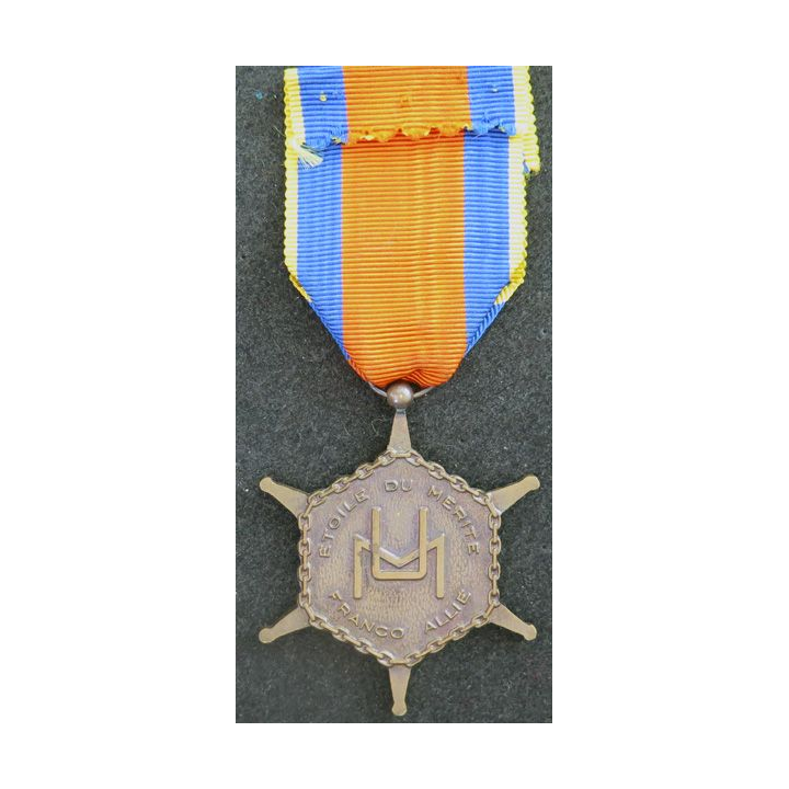 FRANCE : médaille de l'étoile du Mérite Franco Allié