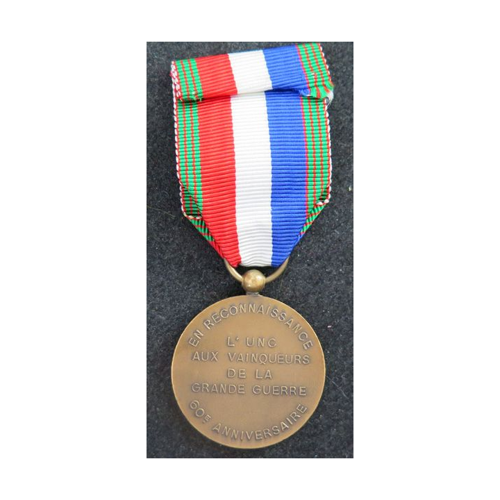 FRANCE : médaille bronze de l'UNC Union nationale des combattants 60° anniversaire