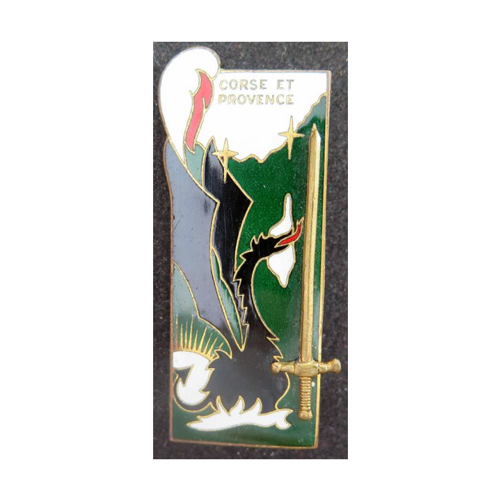 PROMOTION ESM SAINT CYR :  Corse et Provence Drago émail 25 juillet 1965