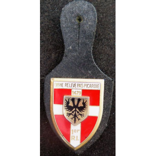 1° RI : 1° régiment d'infnaterie de fabrication Ballard G. 2118 sur cuir