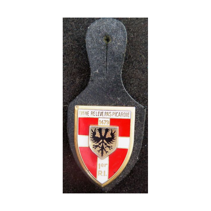 1° RI : 1° régiment d'infnaterie de fabrication Ballard G. 2118 sur cuir