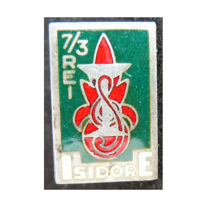 3° REI : 3° régiment étranger d'infanterie  ISIDORE 7° compagnie Drago vert foncé en émail 25 mm