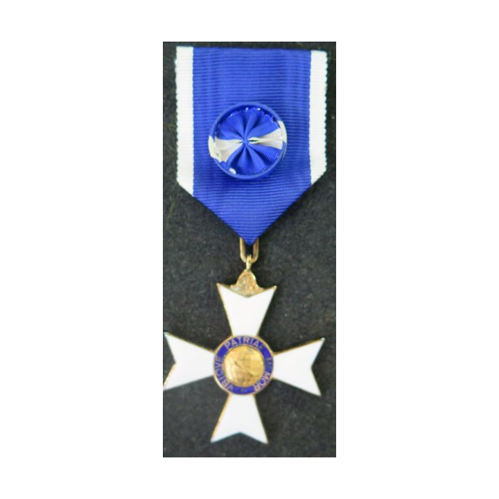 BRESIL : médaille et diplôme attribué de la Croix d'officier de l'ordre de Rio Branco en écrin